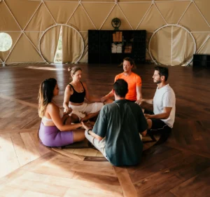Engage in transformative breathwork and meditation sessions at Alaya Panama, designed to restore balance, reduce stress, and enhance mental clarity