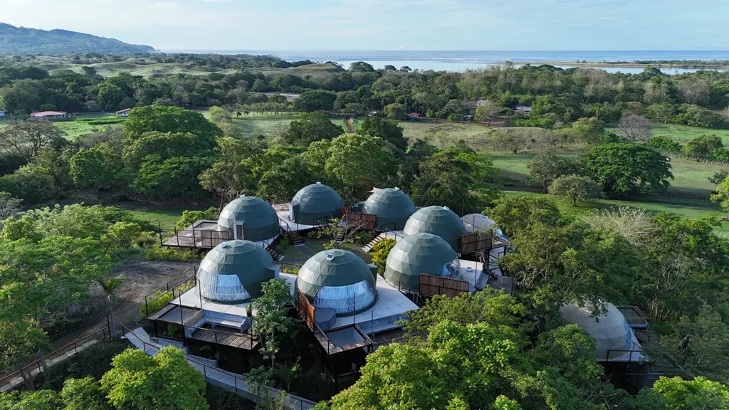 Aerial view of the domes at Alaya Panamá hotel.